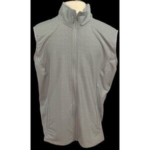 Sligo Golf Gray Full Zip Vest Front‎ Pockets Size Large